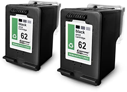 2X Eurotone Patronen für HP 5742 200C 250 5744 5640 5545 5548 5547 8040 5542 5740 5665 5540 7644 7645 252 202 5544 5663 5646 5660 202C ersetzt 62XL BK
