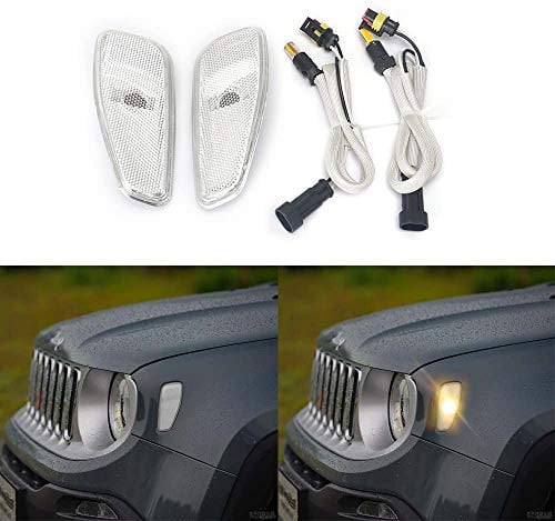 LITTOU KOLOME 2 X LED Blinker Wasserdichtes Signal für 2014-2021 Renegade (Weiß)