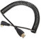 chenyang - Cavo HDTV spiralato da micro HDMI a HDMI maschio, per telefono cellulare, tablet e fotocamera, con angolo a destra di 90°, colore nero