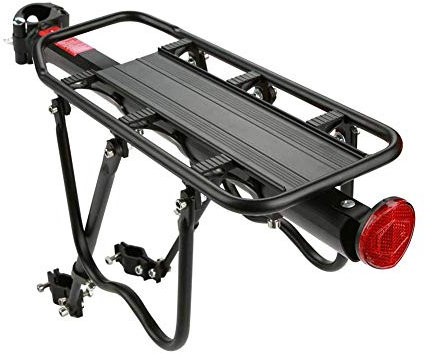 Gepäckträger Mountainbike, Aluminiumlegierung, 50 kg, verstellbar, universal, Fahrrad-Rücksitzträger, Gepäckregal mit Schnellverschluss, 35,5 cm x 14,5 cm