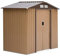 Outsunny 7 x 4ft Metal Garden Shed, Outdoor Storage Tool House with Ventilation Slots, Foundation Kit and Lockable Double Doors, Yellow