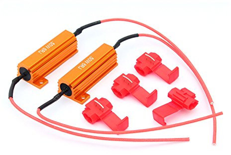 Taikuwu 2er Set 12V 50W 6 Ohm LED Lastwiderstand - Blinkerkorrektur, Decoder für LED-Blinker, Kennzeichenlicht & Auto-Beleuchtung