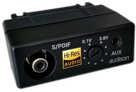 AUDISON Signalwandler C2O Optisch/Koaxial 2-Kanal 24 Bit/192 kHz TOSLINK Digitaler Signalwandler mit AUX-IN und koaxialem Digitaleingang für Audison-Prozessoren, Teil B07VB3XWSF