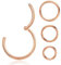 WHATOOK 16G Hoop earrings rose gold,Clicker Segment Seamless Hoop Helix Cartilage Rook Snug Daith Conch Tragus and Anti-tragus Earrings,6mm 8mm 10mm 12mm 4 Pcs Piercing Jewelry for Men Women