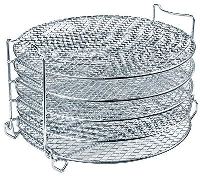 Dehydrator Rack für Ninja Foodi Zubehör, Schnellkochtopf und Heißluftfritteuse, 6,5 Quart & 8 Quart – Edelstahl-Herdgestell mit fünf stapelbaren Schichten