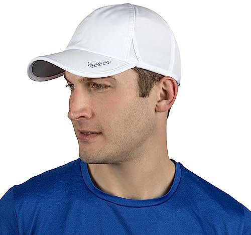 TrailHeads Cap Herren Sommer Mit UV-Schutz - Schnell Trocknende Sport Kappe - UPF 50 Laufkappe - weiß