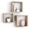 MOBILI FIVER, 3er-Set Giuditta Würfelregale, Eiche, Made In Italy