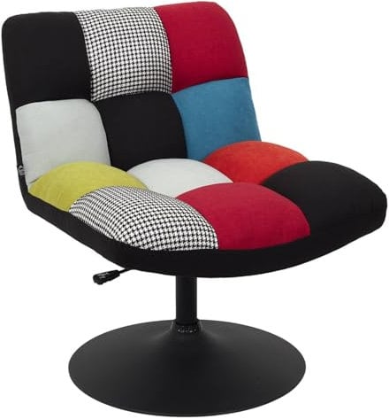 Home Deco Factory Verstellbar für Wohnzimmer/Esszimmer, Holz, Patchwork, Mehrfarbig HD7150 80x79.5 - 89.5x65 cm