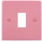 ElekTek Light Switch Cover Plate Single Conversion Victorian Powder Coated with Matching Screws - Pink