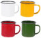 TOPBATHY 4 StüCk Emaille Tassen Set Retro Vintage - Vielseitige Kleine Trinkbecher FüR Zuhause Camping Und Partys - Leichte Und Robuste Emaille Becher in Gemischten Farben