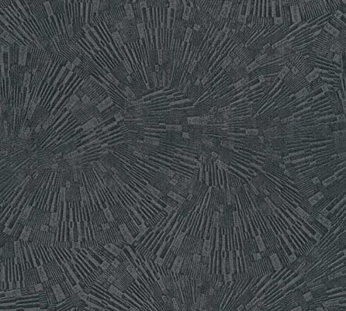 Livingwalls 3D Tapete 382035 Schwarz Moderne Design Vliestapete für Schlafzimmer Küchen Büro 10,05x0,53m Made in Germany