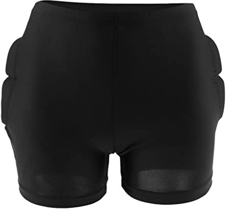 3D Schutz für Hüfte Und Gepolsterte Shorts für Snowboard, Ski, Eislaufen, Skateboarden, Radfahren Und Mehr – Farben Und Größen Auswählen, Schwarz L