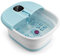 RELAX4LIFE Elektronische Fußbadewanne mit Massage- & Heizfunktion, Faltbares Fußmassagegerät mit Shiatsu Rollen & Bimsstein, Fußbad Massagegerät 20/60 min. Timer, 41/43/45℃, 500W (Hellblau)