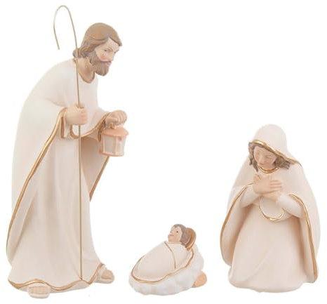 Magie di Natale Statuine Grandi natività Celestial per presepe Natalizio in poliresina Bianco