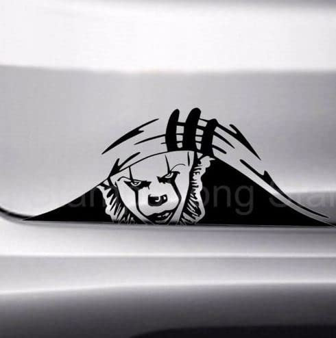 myrockshirt Horror Clown Zombie Peeking Monster 30cm Aufkleber Autoaufkleber JDM Sticker Decal frei Farbwahl Profi Qualität
