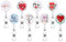 Vicloon Krankenschwester Badge Halter, 8 Stück Krankenschwester Abzeichen Halter, Ausweisjojo, mit Krokodilklemme, für Krankenschwestern,Ärzte,Freiwillige