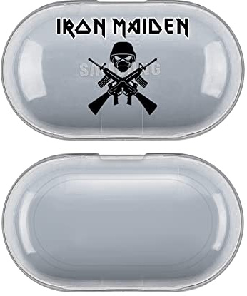 Head Case Designs Officially Licensed Iron Maiden A Matter Of Life And Death Album Covers Clear Hard Crystal Cover Compatible With Samsung Galaxy Buds/Buds Plus