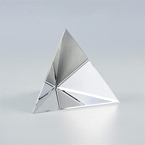 MEIGUI Glas transparente Regenbogen-Polyhedral-Pyramide Prisma Kristallglas-Pyramide-optische Pyramiden-Kristall-Regenbogen-Pyramide (Color : Dark Khaki)
