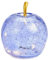 G. Wurm Dekoleuchte Apfel (XS) Glas, helllila, Apfel Lampe mit LED Lichterkette, Dekolampe, Tischleuchte, Apfellampe