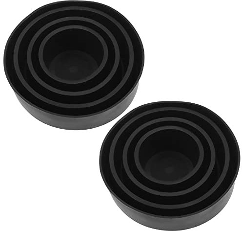 Be In Your Mind 2 STÜCKE Auto LED Scheinwerfer 45-90mm Gummidichtung Staubdicht Abdeckungen Wasserdicht Staubdicht Scheinwerferkappe Autoscheinwerfergehäuse Schwarz