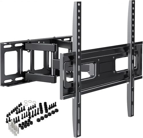 TV Wandhalterung für 32-65 Zoll Bildschirme VESA 100x100 bis 400x400mm Schwenkbare Neigbare und Ausfahren für LED, OLED, Flach & Curved Wandhalter Fernsehers - Max Last 40 kg