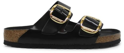 Birkenstock Damen Sandale Arizona Big Buckle Naturleder Lack normal Schwarz 41