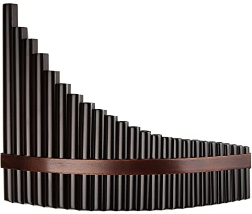 Panflöte 25 Pfeifen C-Taste Schwarz Panflöte Bambus Handgefertigt Traditionelle Blasinstrumente
