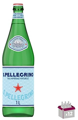 San Pellegrino - Eau minérale naturelle gazeuse (bouteille en verre) - 12x1 L