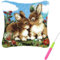 Knüpfteppich Zum Selber Knüpfen, DIY Knüpfkissen Set 43x43cm Kissenbezug-Set,Knüpfkissen Kissenbezug Kissen Zum Selber Knüpfen für Erwachsene und Kinder Latch Hook Kit Heimaccessoire,Wandkunst(BZ-302)