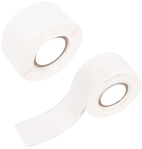 2 Rollen Selbstverschweißendes Silikonband, Isolierband Hitzebeständig Reparaturband Wasserdicht Dichtband Selbstklebend 2.5mm x 3m für wasserdichte Reparaturen, elektrische Anschlüsse -Weiß