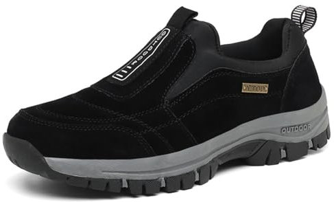 Aocase Mocasines sin Cordones para Hombre Classic Mocasines Running Zapatillas Deportivas Corriendo Transpirable Casuales para Correr Gimnasio Sneakers,Negro,43/265mm