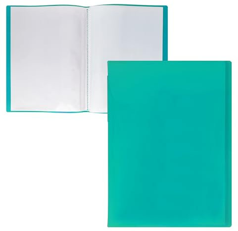 Raylu Paper - Porte-Vues à Pochettes Transparente, Porte-Documents pour Papiers Administratifs, Dessins, Partitions ou Cours, pour l'École, le Bureau ou la Maison (A4, 40 Pochettes, Vert)
