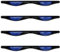 Lot de 4 protections de portière de voiture bleues