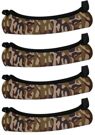GVRGO 4er-Pack Zielfernrohrabdeckungen, wasserdichtes Neopren, 30,5 cm, für Armbrust-Zielfernrohr, Outdoor-Optik, Objektivabdeckung, Camouflage