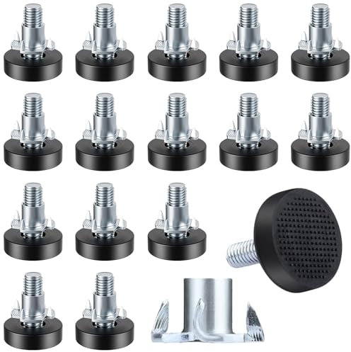 16 Pièces Pied de Nivellement pour Mobilier, Pieds de Nivellement, Pied de Table Reglable, Pied de Meuble Reglable, Pieds de Nivellement pour Chaise de Table Pieds de Meubles à Visser avec écrous