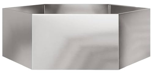 vidaXL Pflanzkübel Sechseckig 138x120x45 Edelstahl