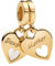 Amuefer Double Heart Split Dangle Gold Charms für Armbänder 925 Sterling Silber mit Cubic Zirkonia Anhänger für Halsketten Geburtstag Weihnachten Schmuck Geschenke für Frauen