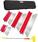 Yabingbos Spatola per rimuovere carta da parati, set di spatole, utensili in acciaio inox, 0,38 mm e 0,5 mm di spessore, 80cm/60cm/40cm/25cm, per grandi aree di lavoro, decorazione da parete