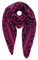 ADEL Dreieckstuch Trendiger & Hochwertiger Leopard Muster Schal, Wärmer Winterzubehör, Stilvoller Winterkomfort aus Italien (Fuschia)