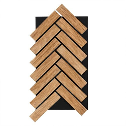 Home Deluxe - Vega Acoustic Panel - Oiled Oak - 6 x Panels, MDF Wood, Polyester Felt I Soundproofing Panel Acoustic Panels Wall Panel