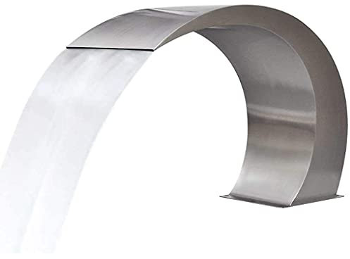 PLMNBQWE Cascada para Piscina, Fuente de Acero Inoxidable para Piscinas Fuente Decorativa para Jardín, Piscinas Fuentes de Exterior