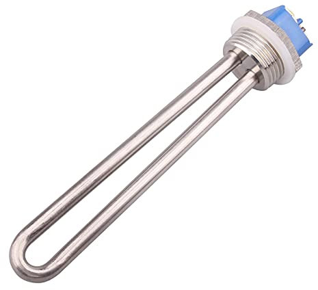 yaoqijie Water Heating Element Tubular Heater Pipe DC Heating Element 12V 150W 1''NPT Thread Lasting