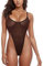 Damen Einteiliger Badeanzug U Ausschnitt Racerback Cut Out Bademode Hoher Schnitt Brazilian Tanga Monokini Reizwäsche Damen Sexy