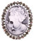 Homoyoyo Vintage Strass Brosche Für Cameo Pin Im Antiken Silber Für Hochzeiten Und Besondere Anlässe Als Zu Weihnachten