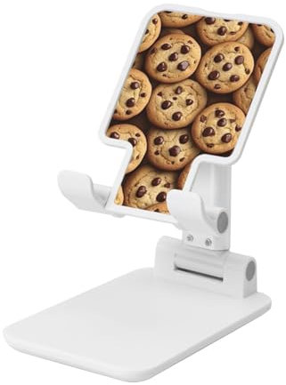 ZSUUGJ Support de téléphone portable pliable pour bureau et tablette Motif biscuits aux pépites de chocolat
