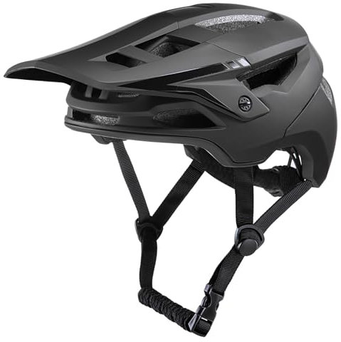 Fahrradhelm, Mountainbike Helm Helme für Herren Damen Erwachsene Jugend (Schwarz, M(54-57CM))