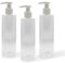 HR Hogar - Botellas Dispensadoras con Dosificador Rellenables, 250 mL - Hecho en España - Dispensadores de Plástico Pet 100% Reciclable