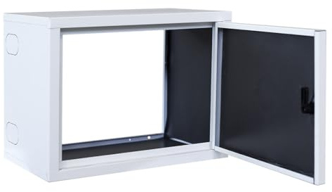 Cassetta Coibentata per Contatore Acqua da Esterno – 40x50x25 cm – Copri Contatore e Armadietto da Incasso con Sportello e Chiave – Lamiera Preverniciata Bianco-Grigio SP. 6/10