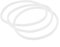 Baxnore Replacement Rubber Seal Rings, 3/6 Pcs 80 mm OD Food-Grade Gaskets for Blender and Juicer Components, 3.3 mm Thickness White O-Ring (3PCS)