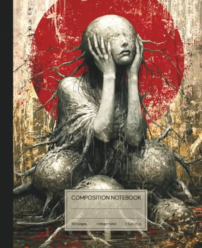Composition Notebook: Nothing Grows Without Pain, Creepy Dark Art Journal with Plant-Body Horror | College Ruled, 100 Pages, 7.5x9.25”